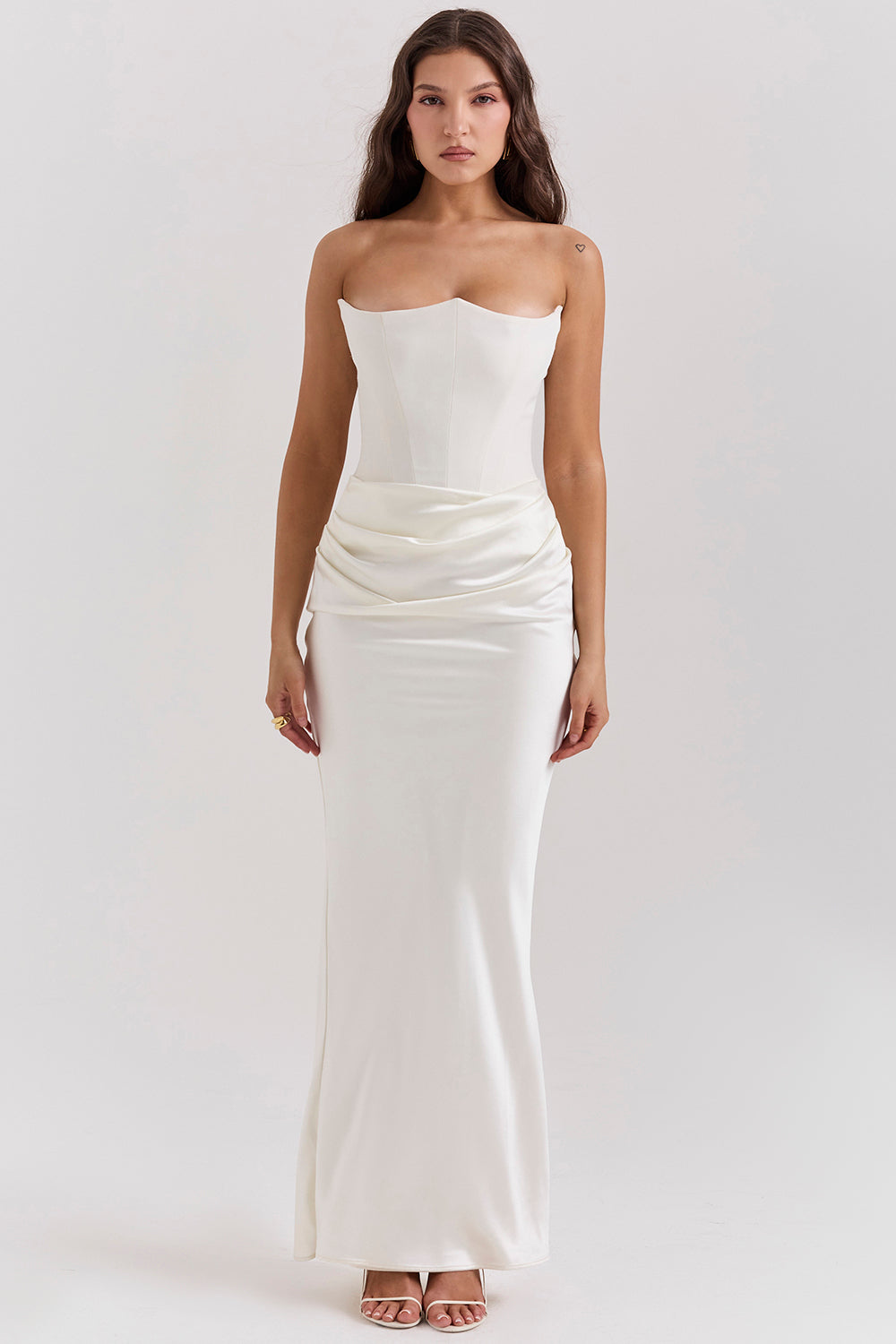 Madison – Rochie Satinată de Damă cu Siluetă Clepsidră Elegantă