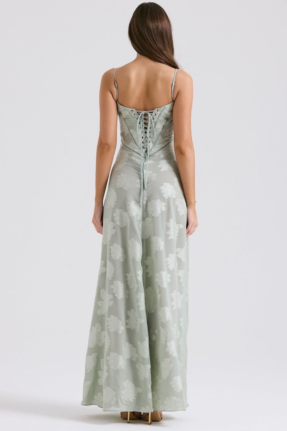 Seren – Rochie de Damă Maxi din Dantelă Florală Vintage