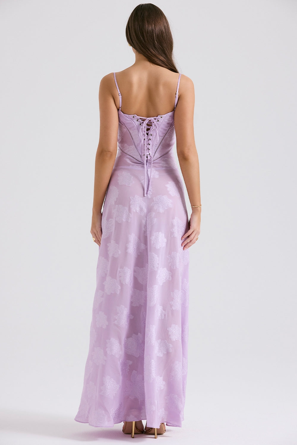 Seren – Rochie de Damă Maxi din Dantelă Florală Vintage