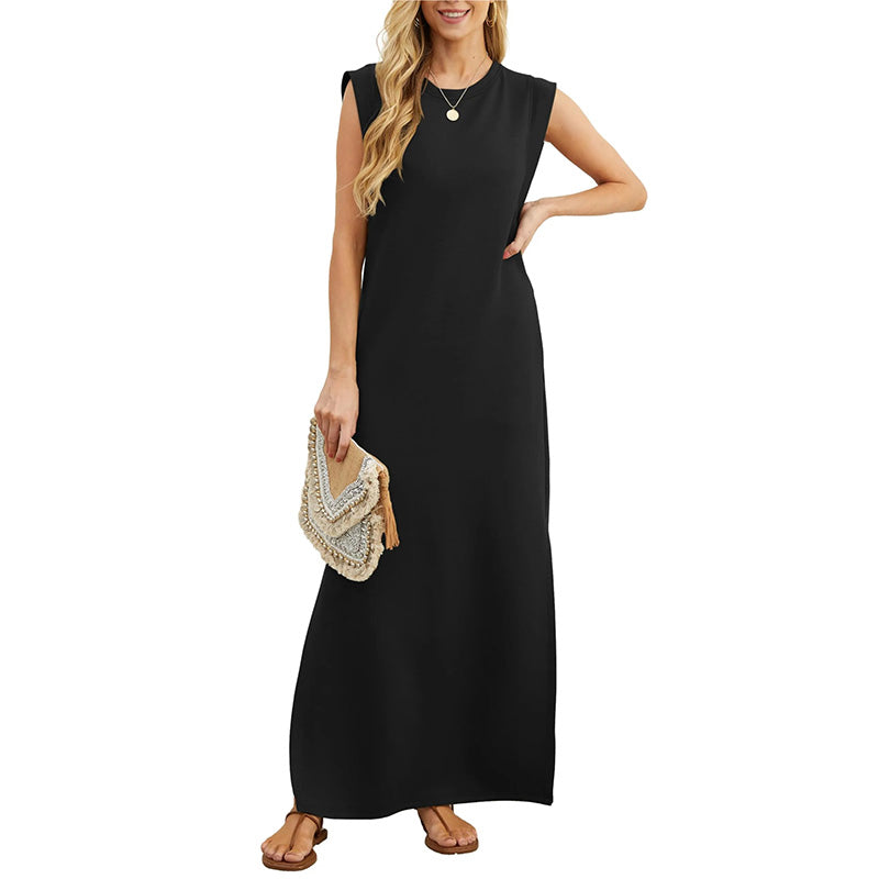 Therese™ | Rochie maxi fără mâneci în stil minimalist