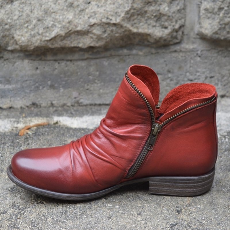 Karylle – Botine de Damă Elegante Chic cu Fermuar Lateral PU