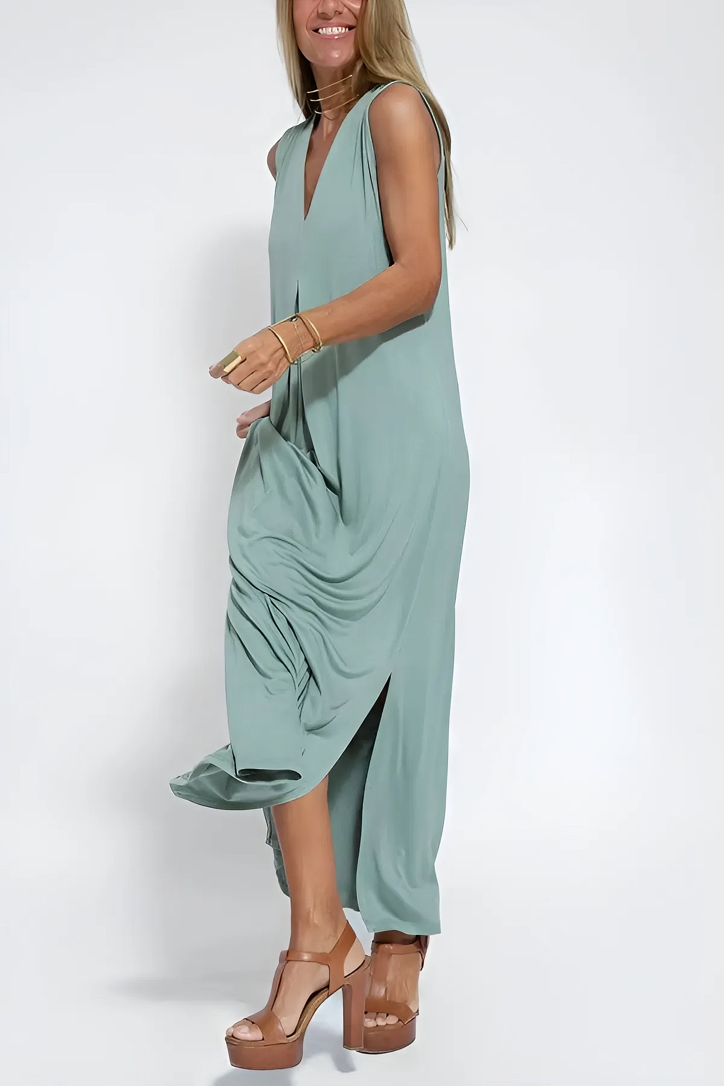 Renata | rochie lungă cu cardigan asortat