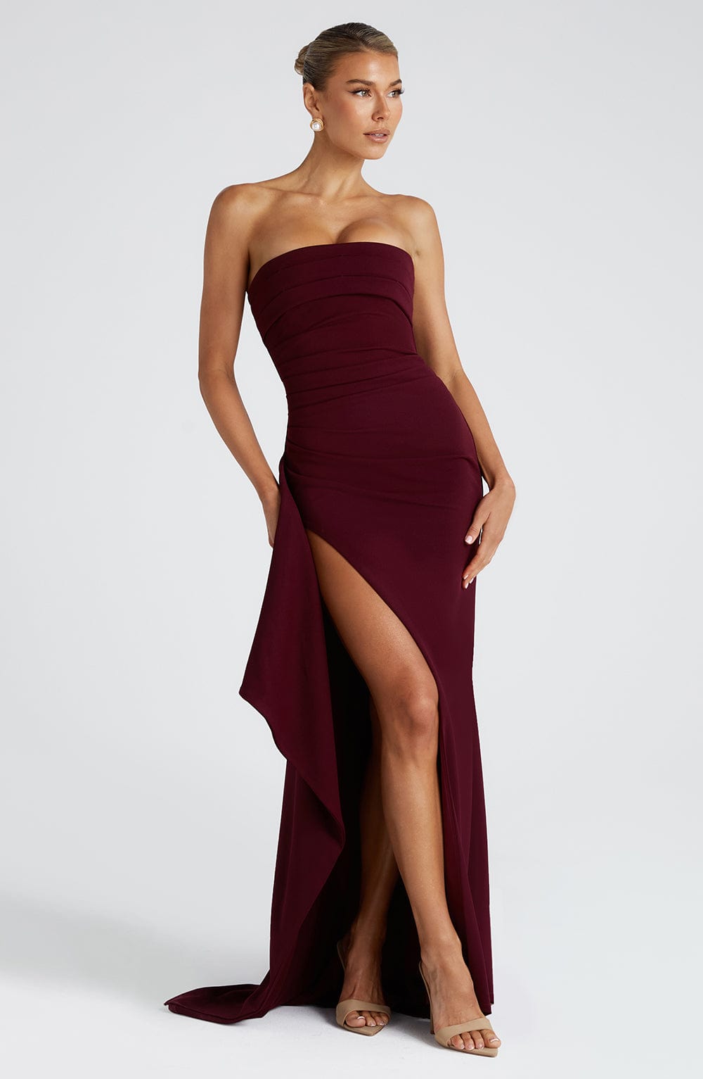 Pearson™ | Rochie maxi cu decolteu înalt
