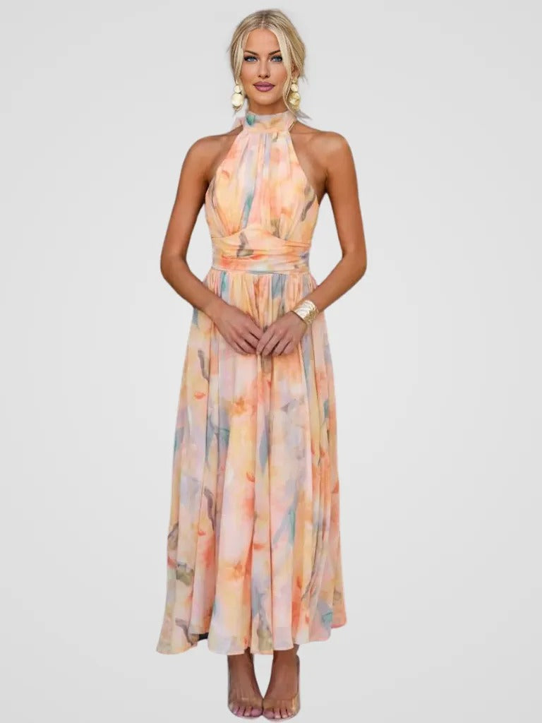 Pippa – Rochie Midi de Damă Elegantă cu Imprimeu Floral